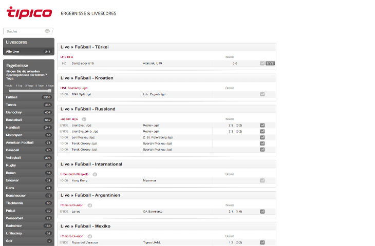 Tipico Live Score Tipico Live Score