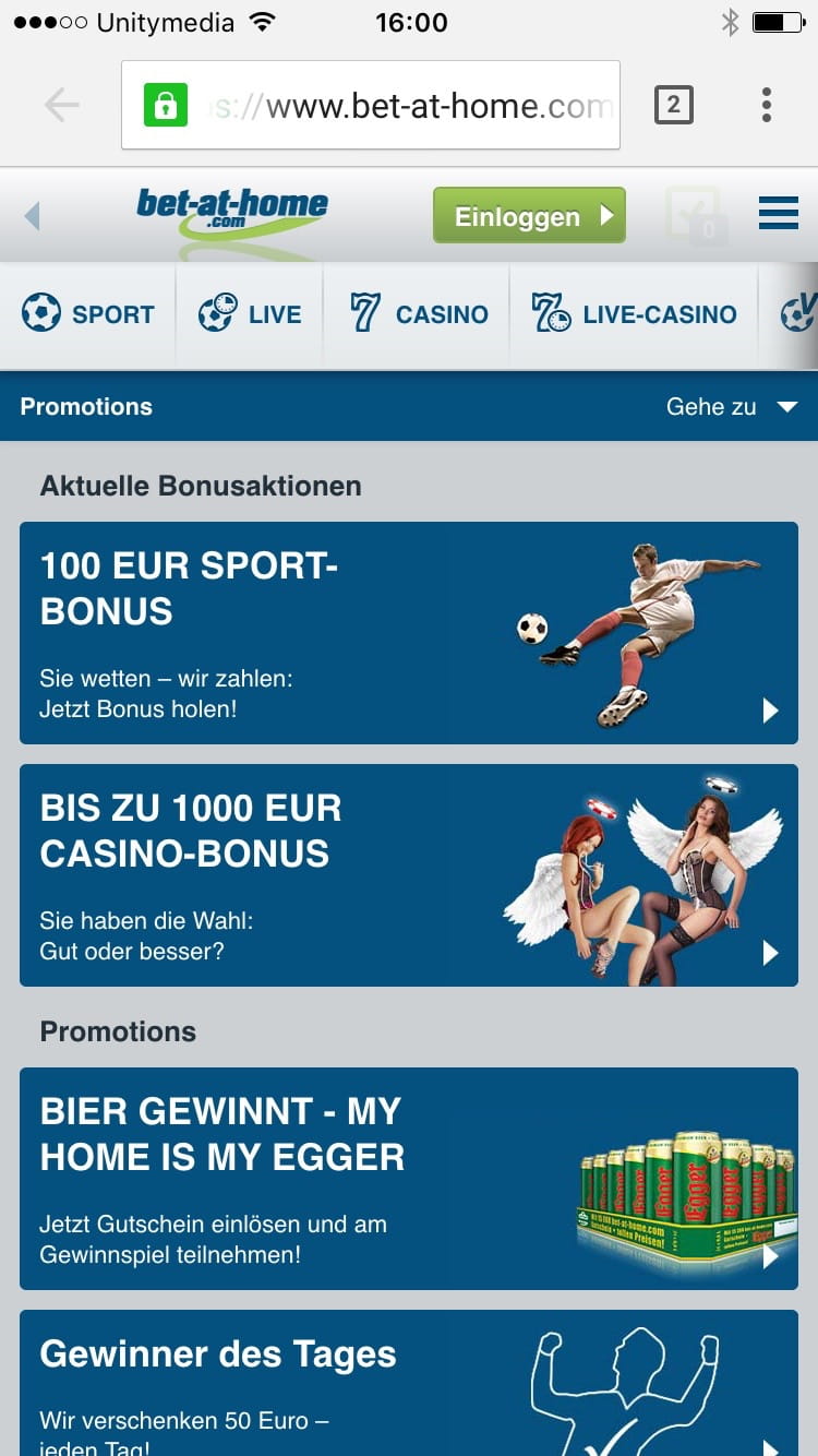 Bet at Home Sportwetten App