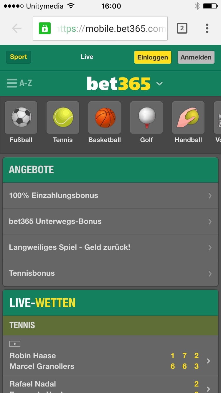 Bet365 Mobile Sportwetten App