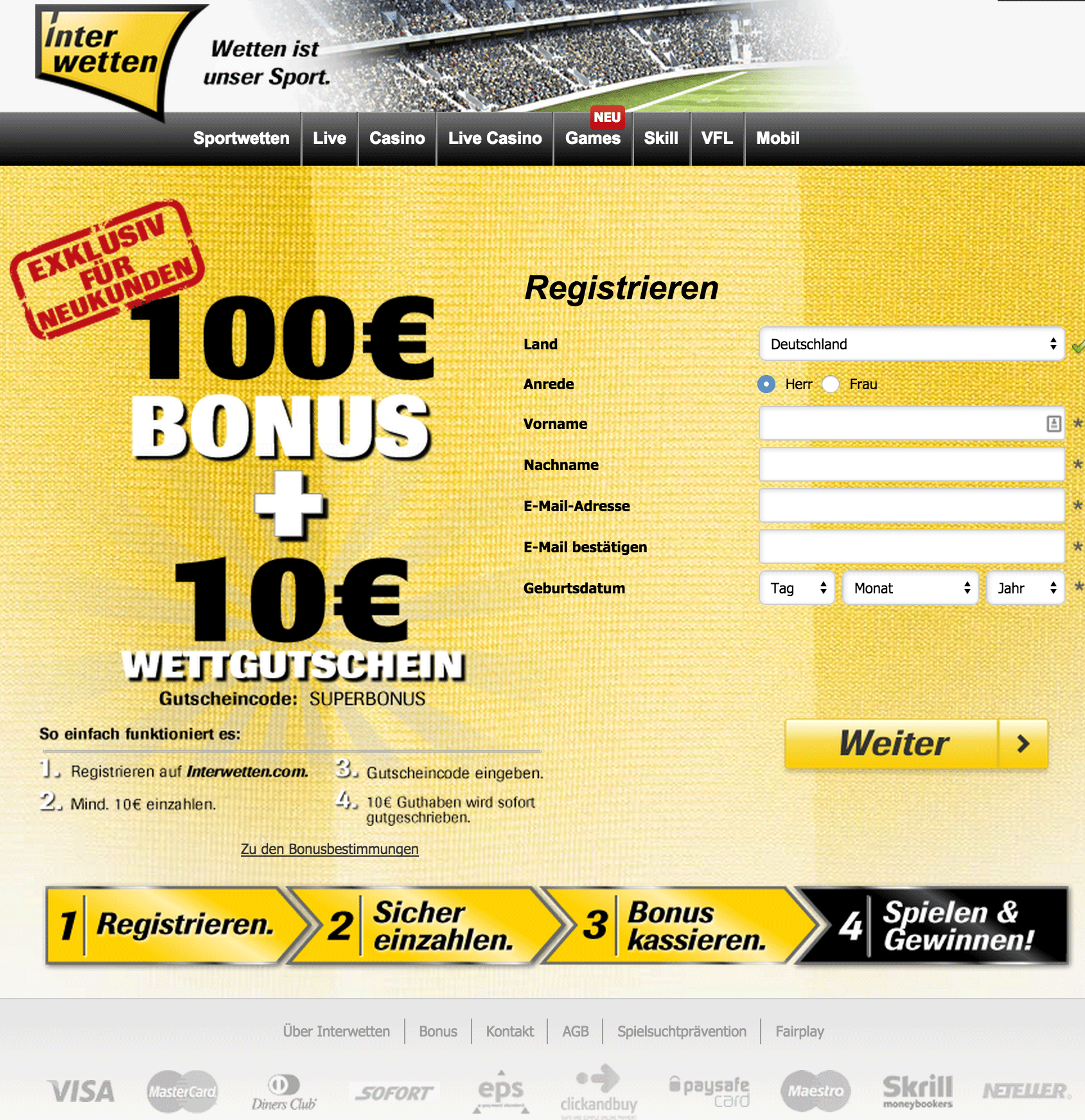 Interwetten Bonus Interwetten Bonus