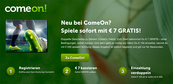 Gutes Wettangebot bei Comeon