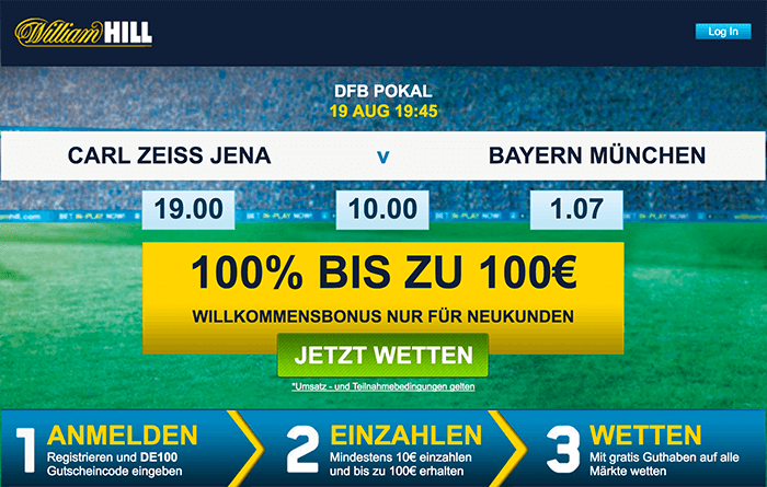 Das Wettprogramm bei William Hill